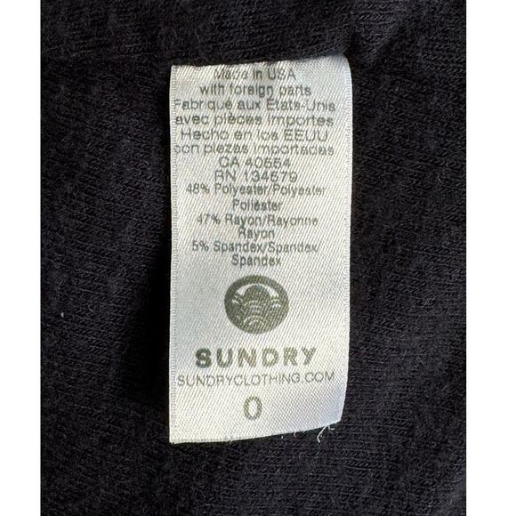 Anthropologie Sundry Ruched Dress in Navy Size 0 - Picture 5 of 8